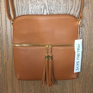 Malibu Skye Anna Tassel Crossbody bag, Cognac